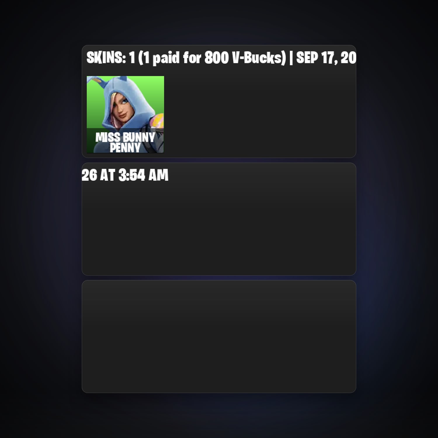 Fortnite locker — 1 skins — 100 V-Bucks — lvl 49 — HabibiAccounts