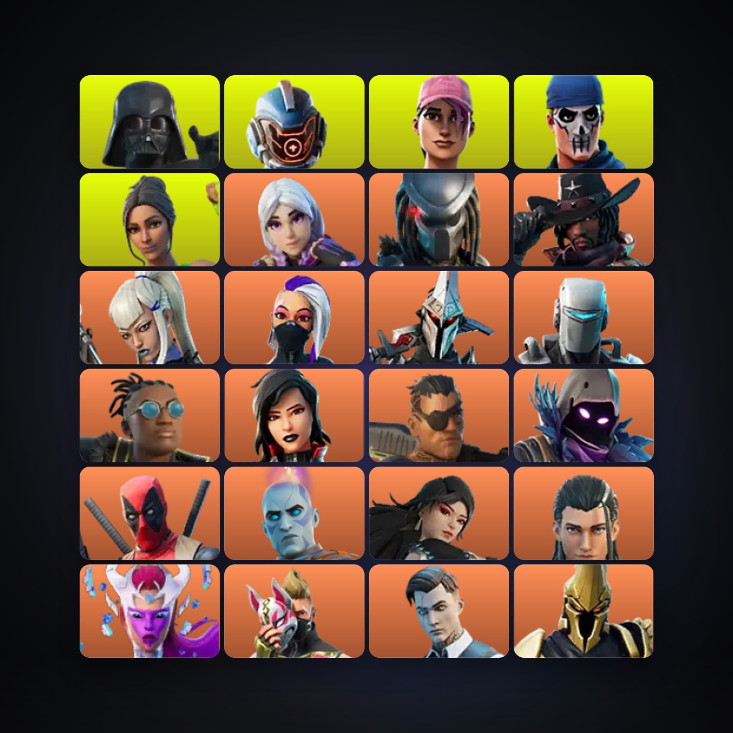 Fortnite locker — 254 skins — 150 V-Bucks — lvl 4917 — HabibiAccounts