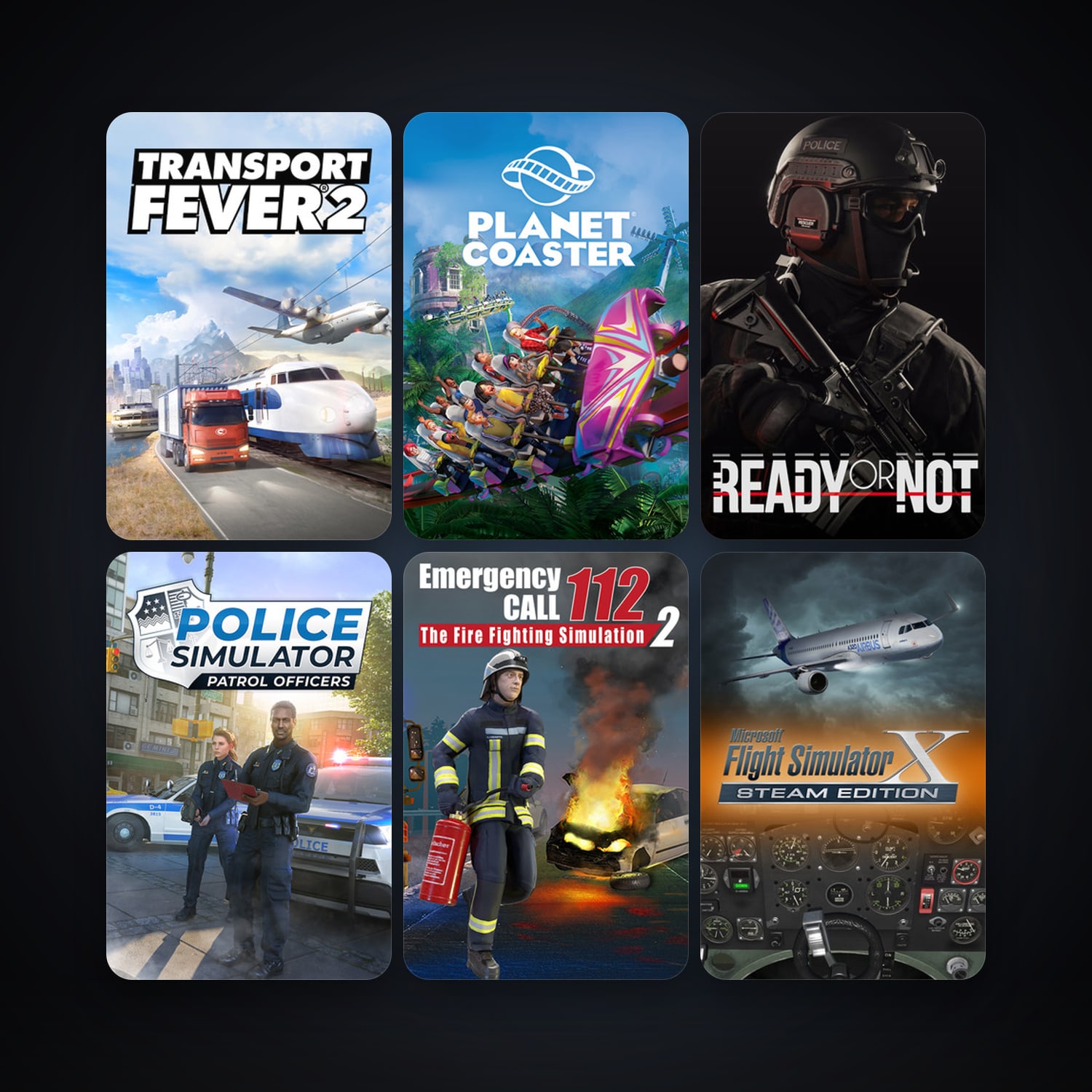 Construction Simulator 2015 + Microsoft Flight Simulator X: Steam Edition, 14 games, clean — HabibiAccounts