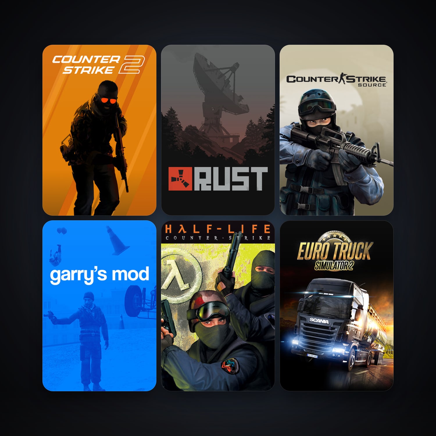 Counter-Strike + Counter-Strike: Source, 46 games, Steam 10, clean — HabibiAccounts