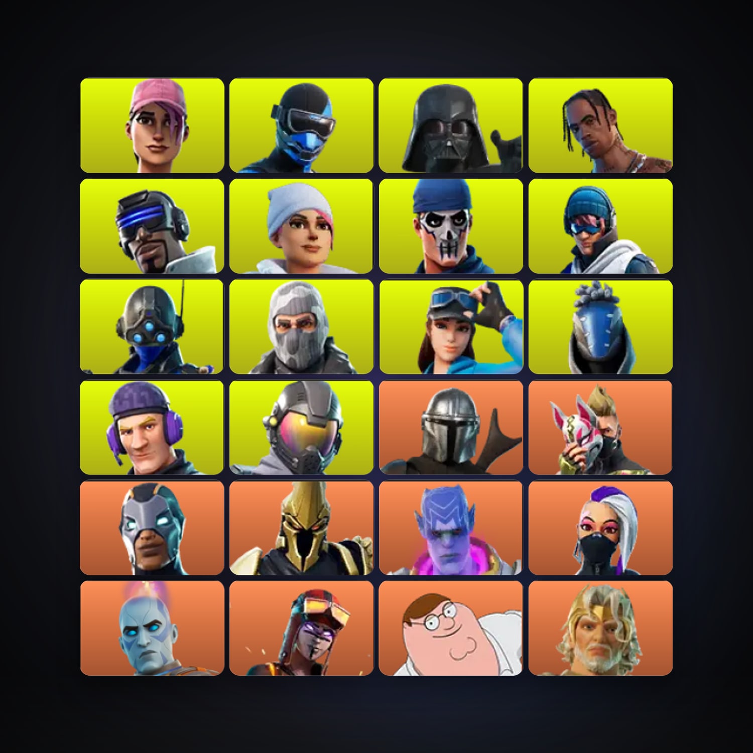 هالحساب فورتنايت، اللوكر مليان 420 سكن، 650 فيبوكس، لفل 4694، 1.2K فوز — HabibiAccounts