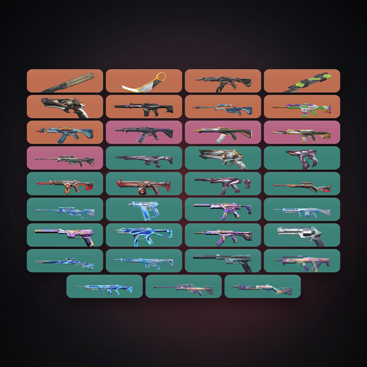 BR Plat 2 locker — 3 knives, 37 skins, lvl 123 — HabibiAccounts
