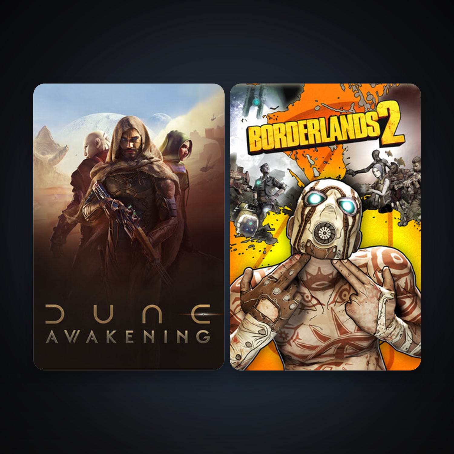 Borderlands 2 + Dune: Awakening, 3 games, clean — HabibiAccounts
