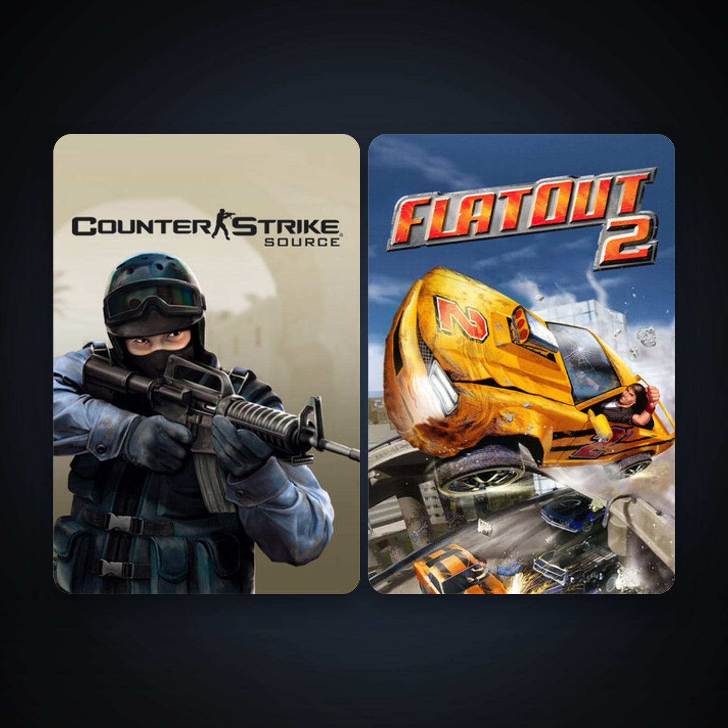 Counter-Strike: Source + FlatOut 2, 8 games, clean — HabibiAccounts
