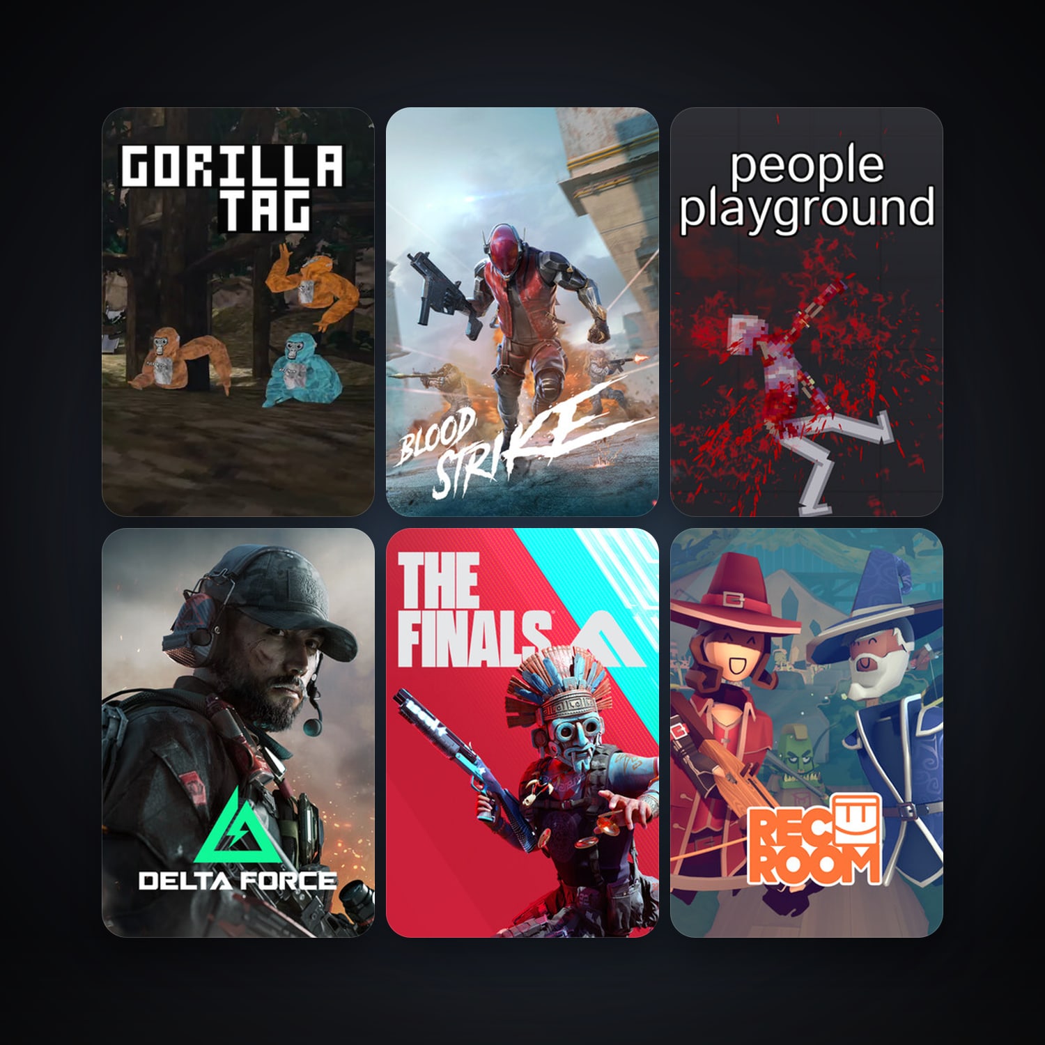 Rec Room + People Playground, 13 games, clean — HabibiAccounts