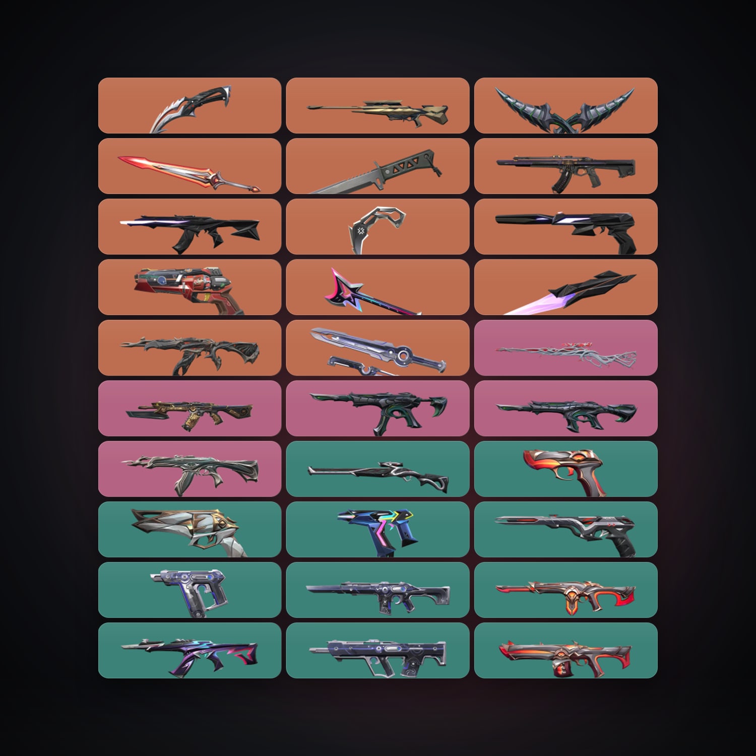 AP Ascendant 3 locker — 8 knives, 70 skins, lvl 234 — HabibiAccounts