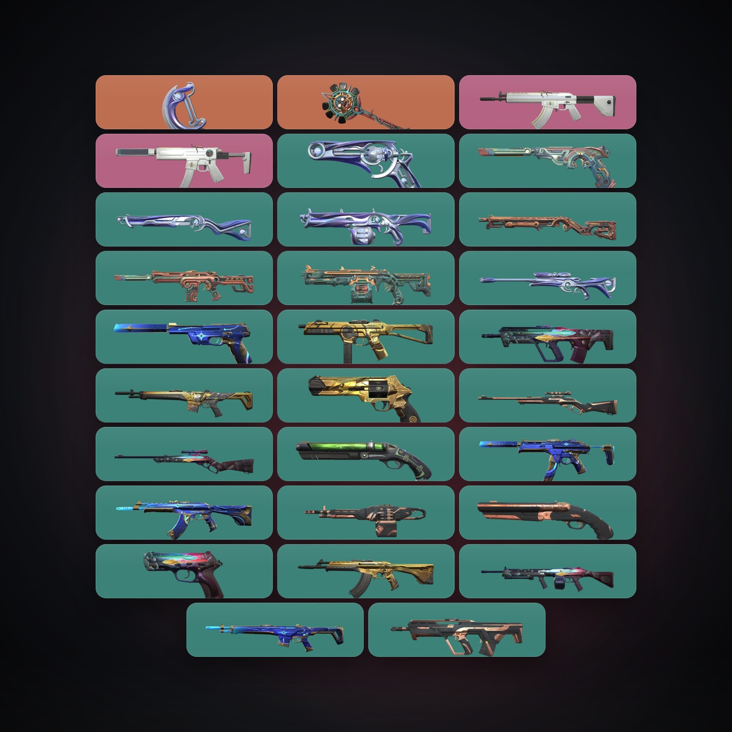 LA Bronze 3 locker — 2 knives, 29 skins, lvl 61 — HabibiAccounts