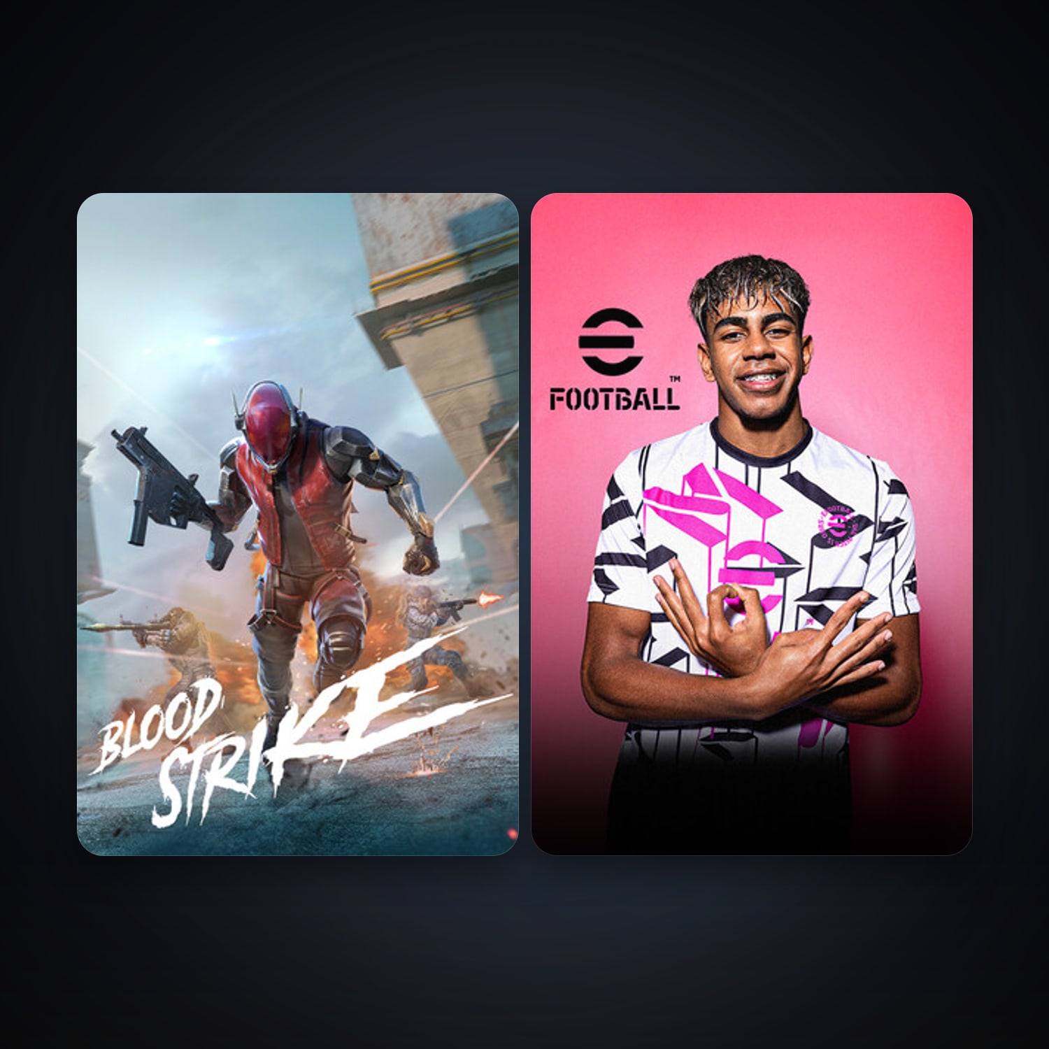 eFootball 2024 + Blood Strike, 2 games, clean — HabibiAccounts