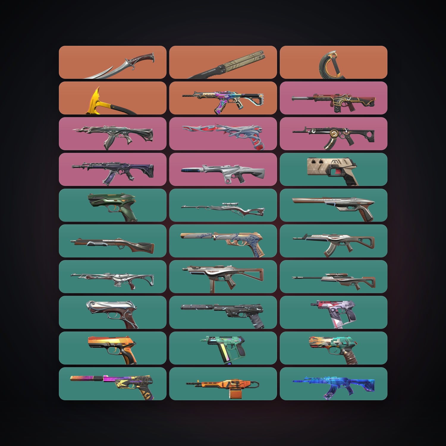 NA Plat 1 locker — 4 knives, 54 skins, lvl 282 — HabibiAccounts
