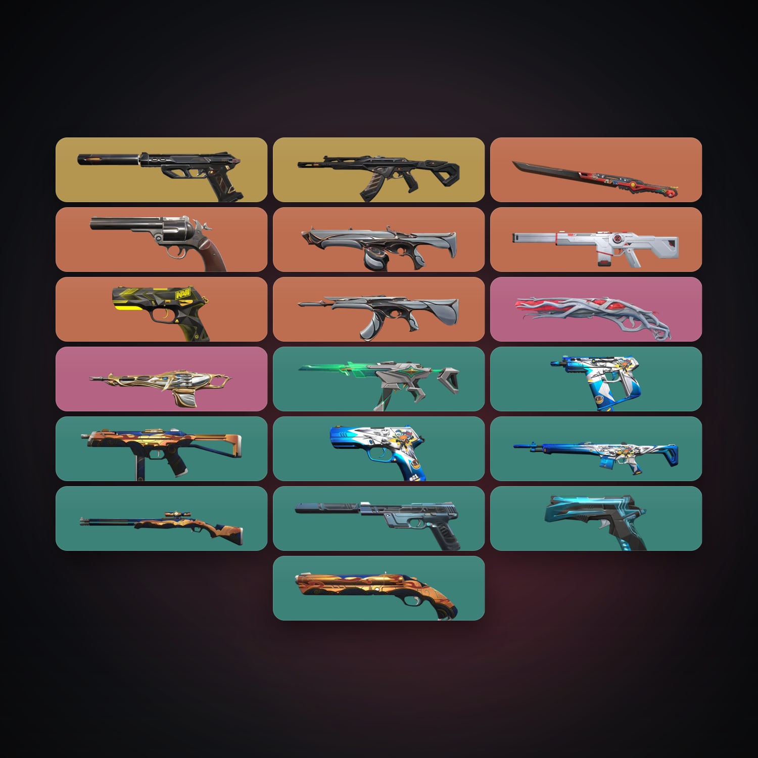 AP Plat 2 locker — 1 knives, 19 skins, lvl 73 — HabibiAccounts