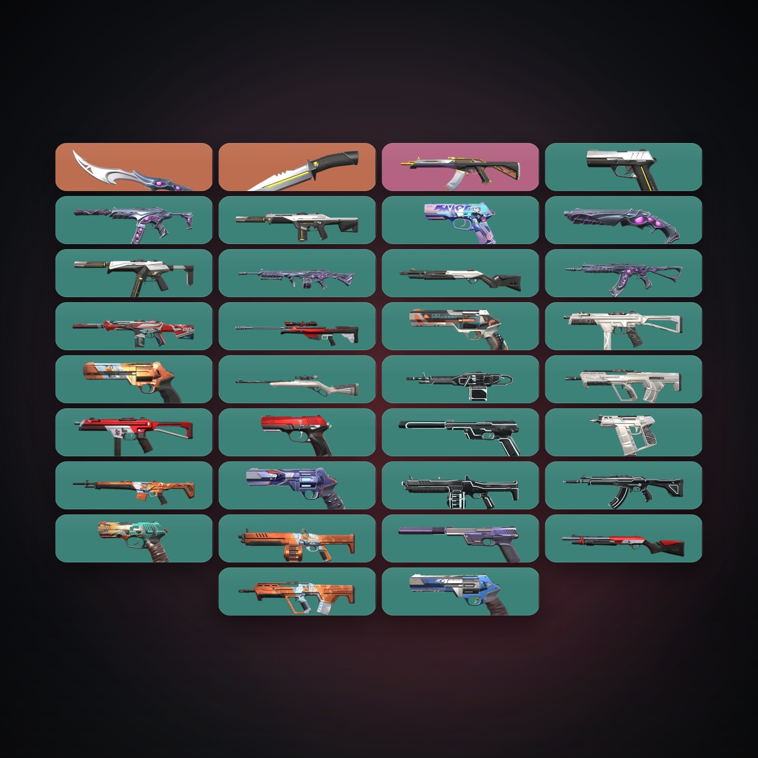 AP Plat 1 locker — 2 knives, 34 skins, lvl 117 — HabibiAccounts