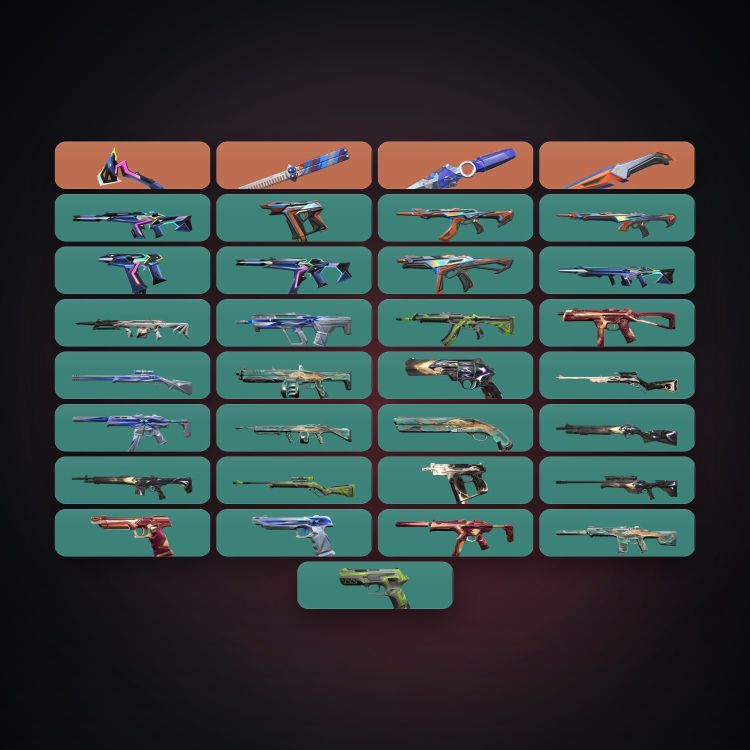 LA Silver 2 locker — 4 knives, 33 skins, lvl 49 — HabibiAccounts