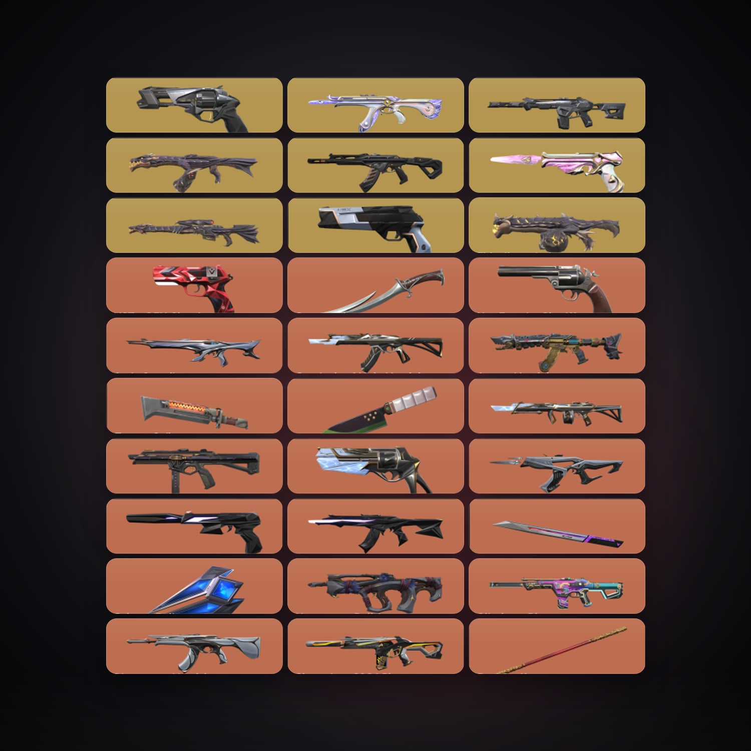NA Ascendant 3 locker — 42 knives, 498 skins, lvl 560 — HabibiAccounts