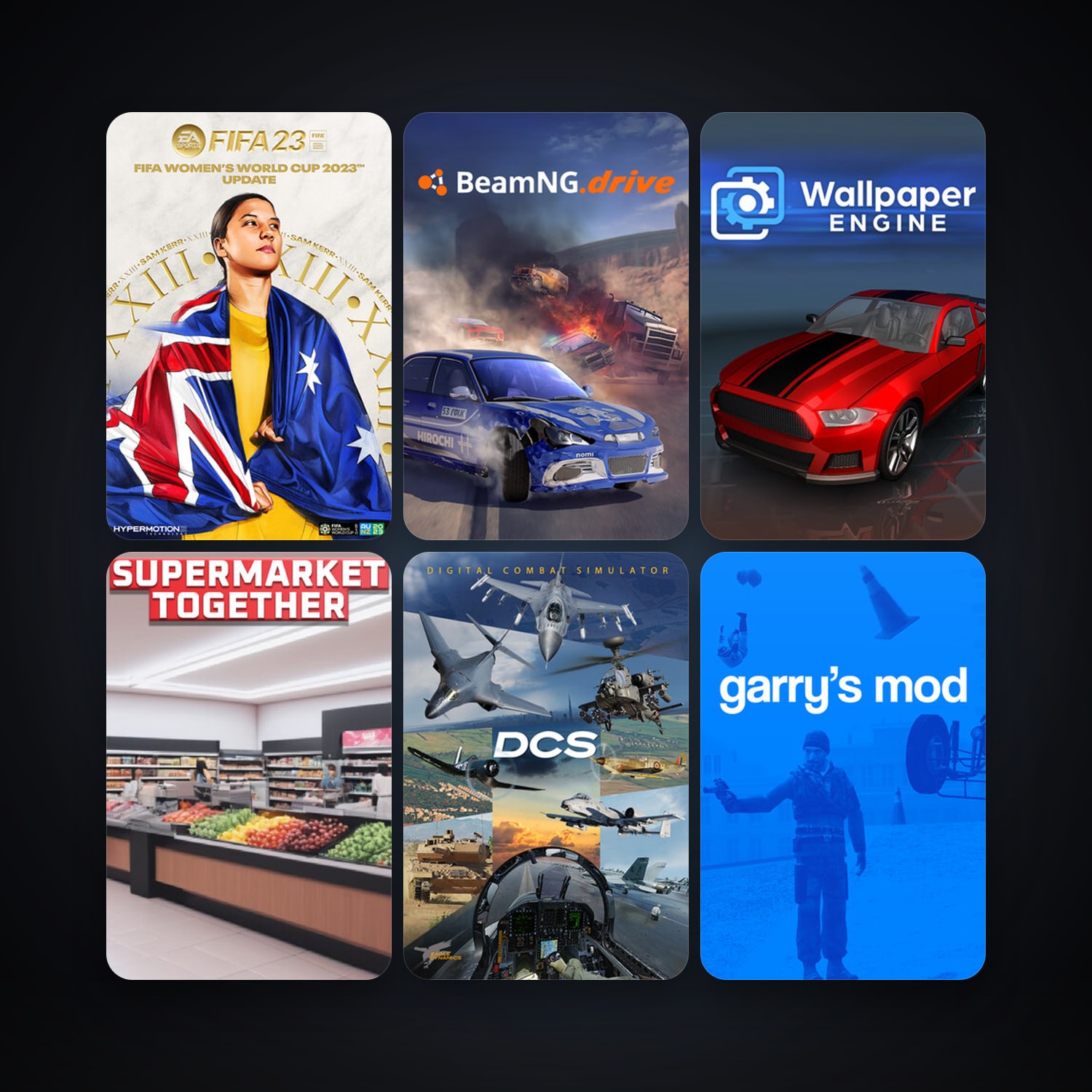 Garry's Mod + DCS World Steam Edition, 11 games, clean — HabibiAccounts