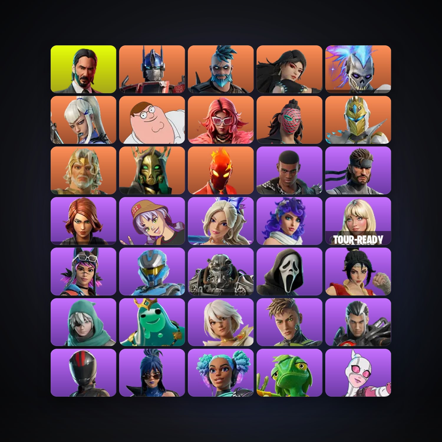 Fortnite locker — 137 skins — 1.8K V-Bucks — lvl 2885 — HabibiAccounts