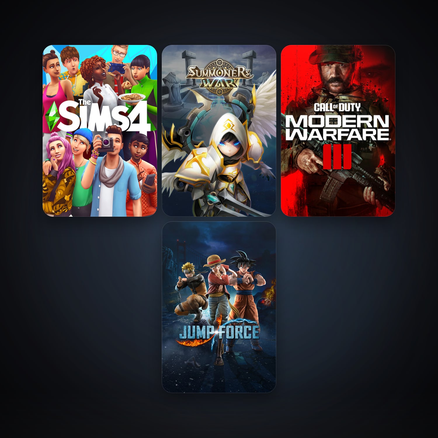 Street Fighter V + JUMP FORCE, 12 games, clean — HabibiAccounts