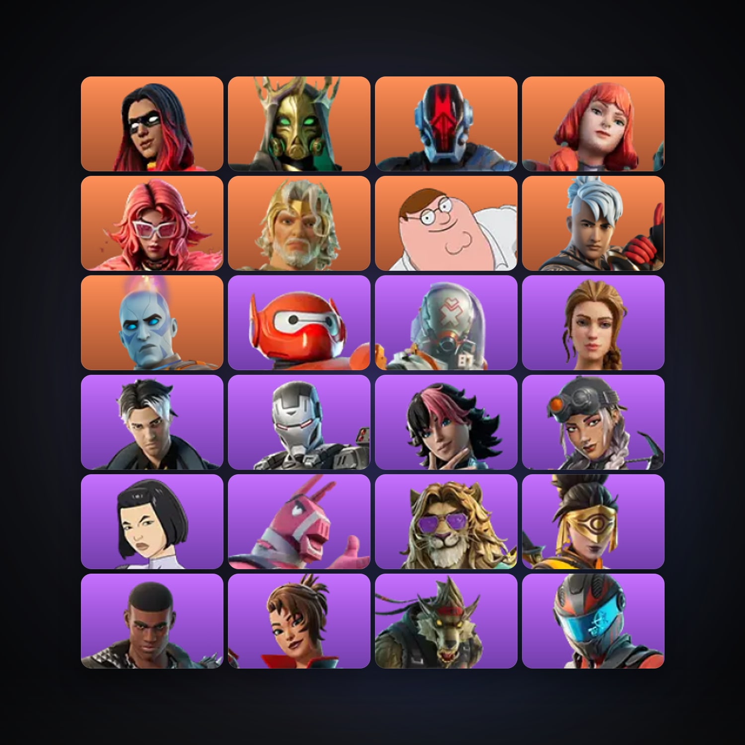 Fortnite locker — 131 skins — 1.9K V-Bucks — lvl 3059 — HabibiAccounts