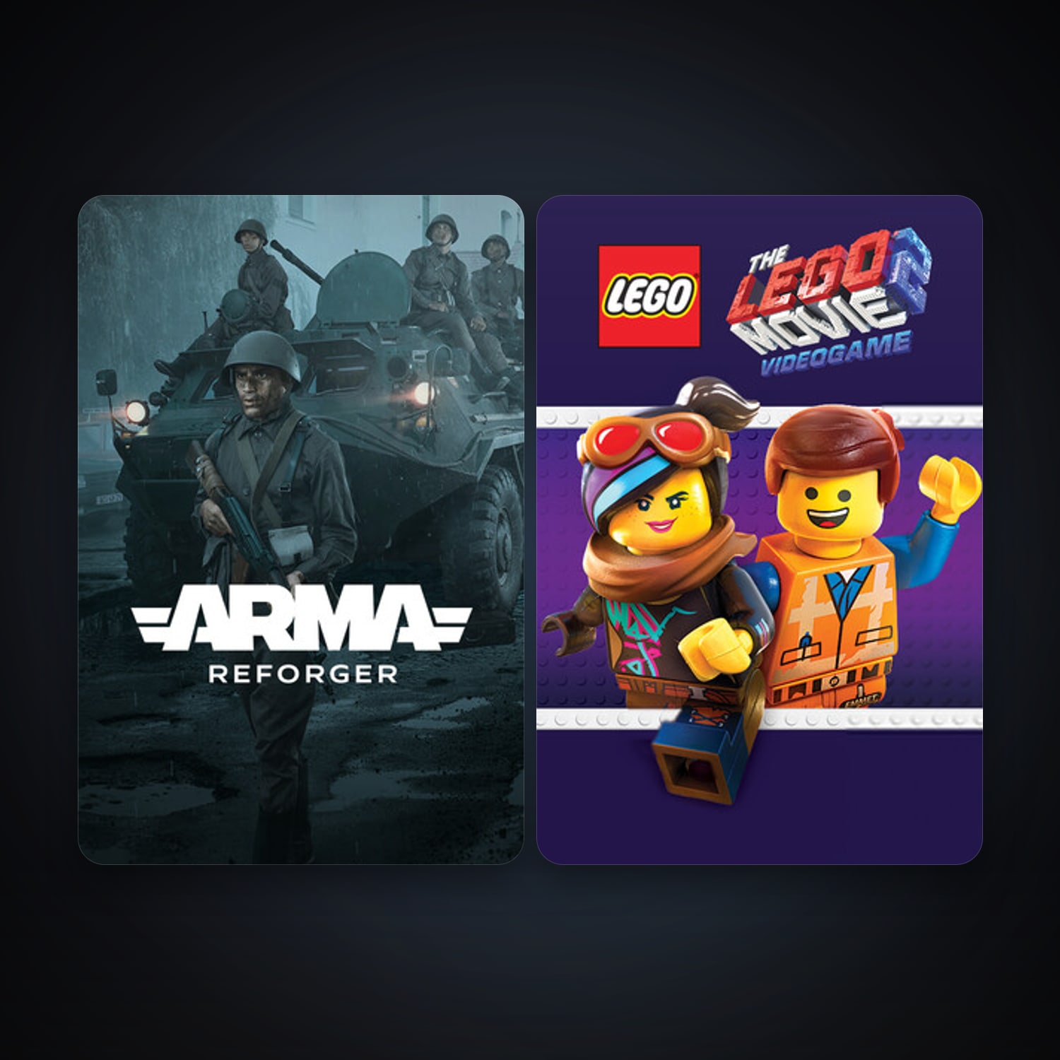 The LEGO Movie 2 Videogame + Arma Reforger, 3 games, clean — HabibiAccounts