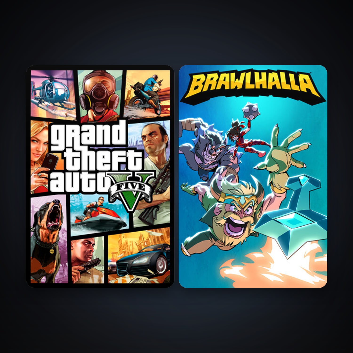 GTA V + Brawlhalla, 4 games, clean — HabibiAccounts