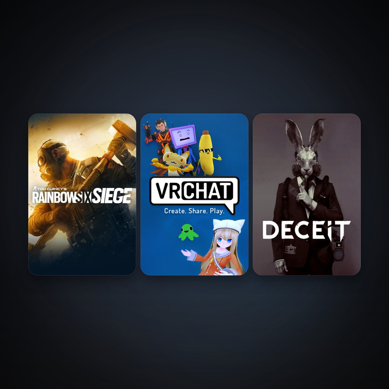 Tom Clancy's Rainbow Six Siege + VRChat, 6 games, clean — HabibiAccounts