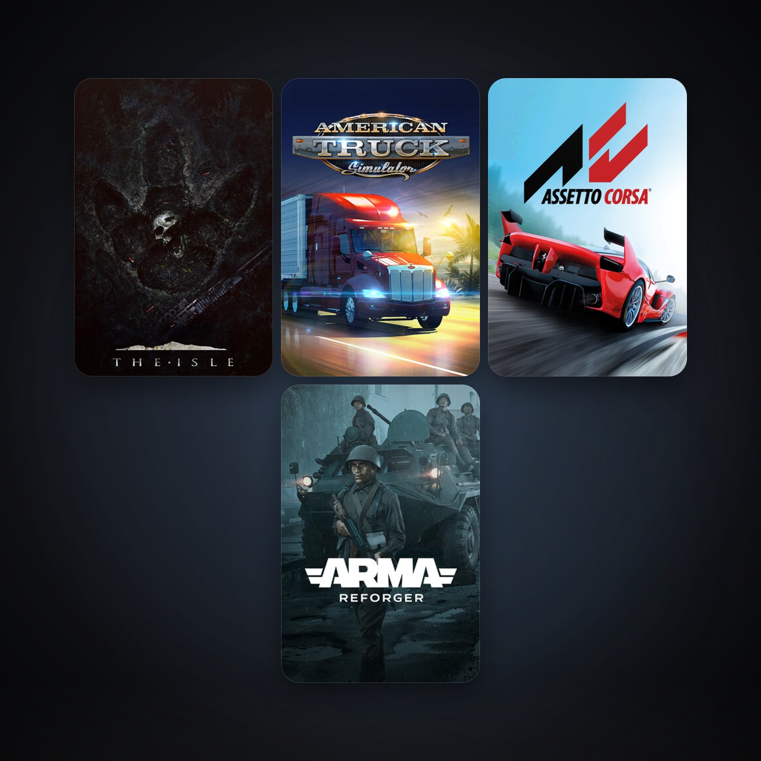 Assetto Corsa + American Truck Simulator, 13 games, clean — HabibiAccounts