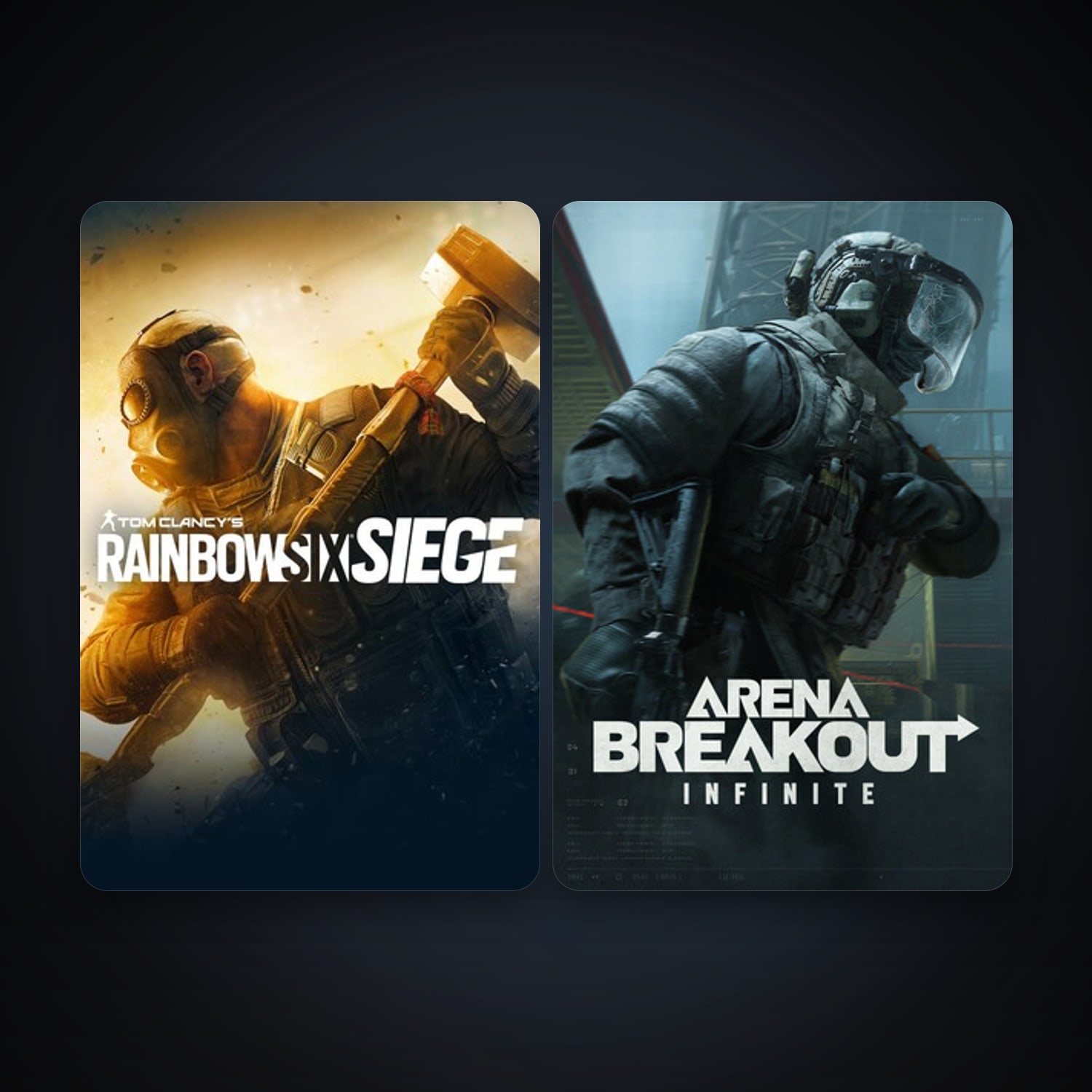Tom Clancy's Rainbow Six Siege + Arena Breakout: Infinite, 3 games, clean — HabibiAccounts