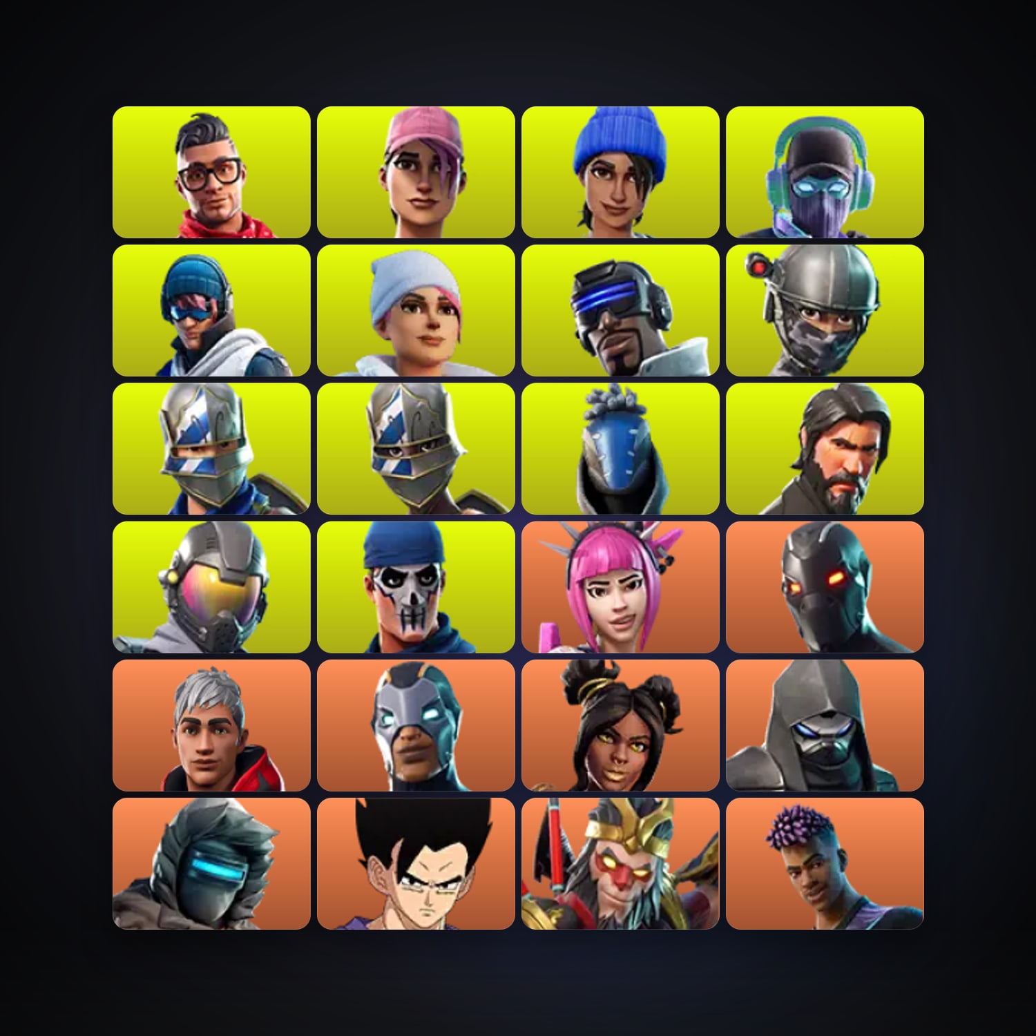 Fortnite locker — 155 skins — 1.1K V-Bucks — lvl 1924 — HabibiAccounts