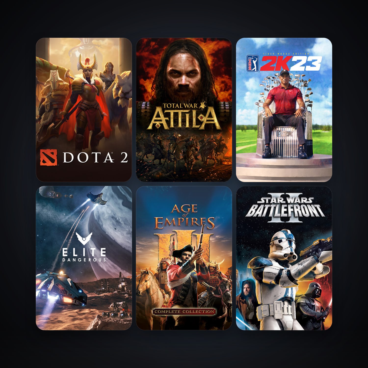 Dota 2 + Star Wars: Battlefront 2 (Classic, 2005), 11 games, clean — HabibiAccounts