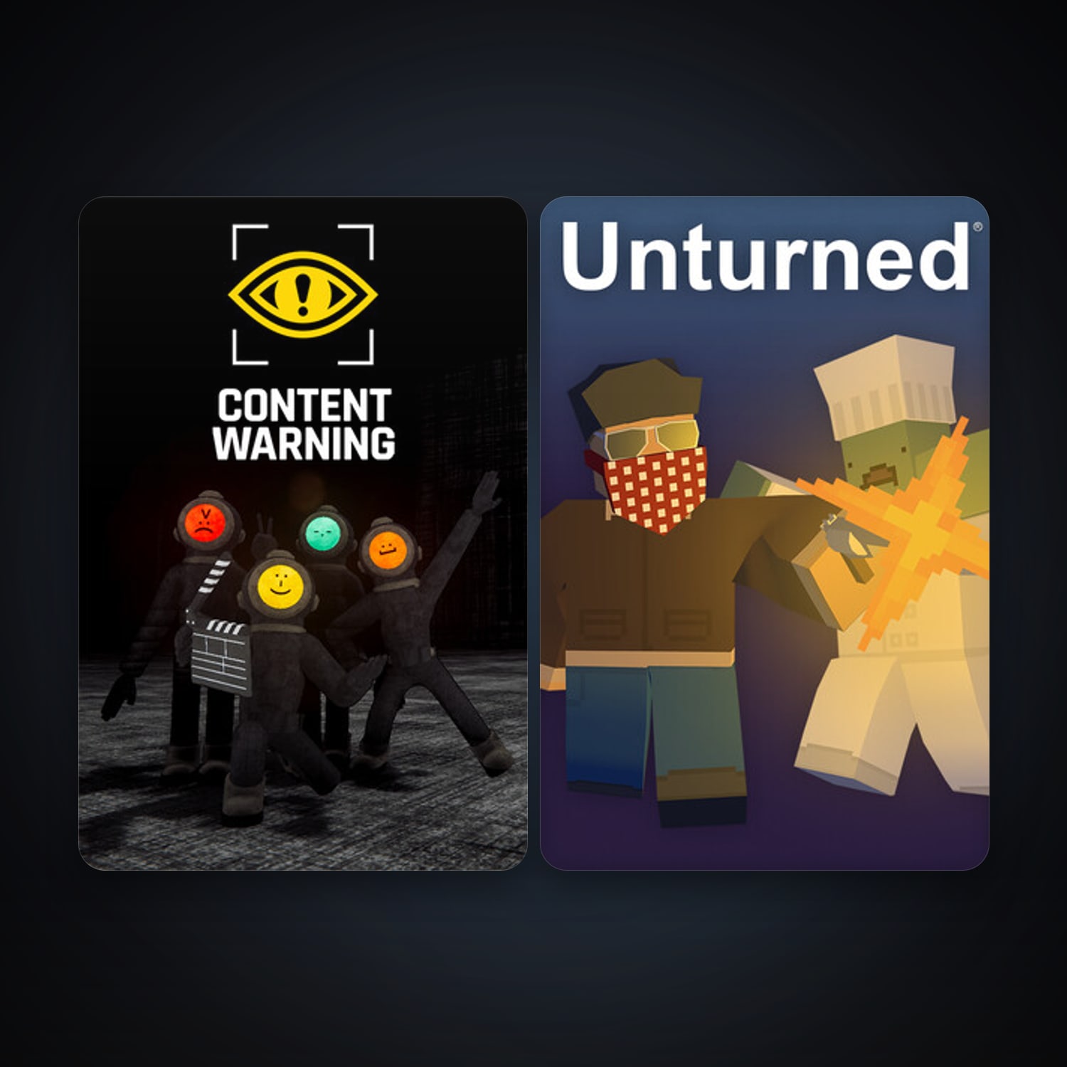 Unturned + Content Warning, 2 games, clean — HabibiAccounts