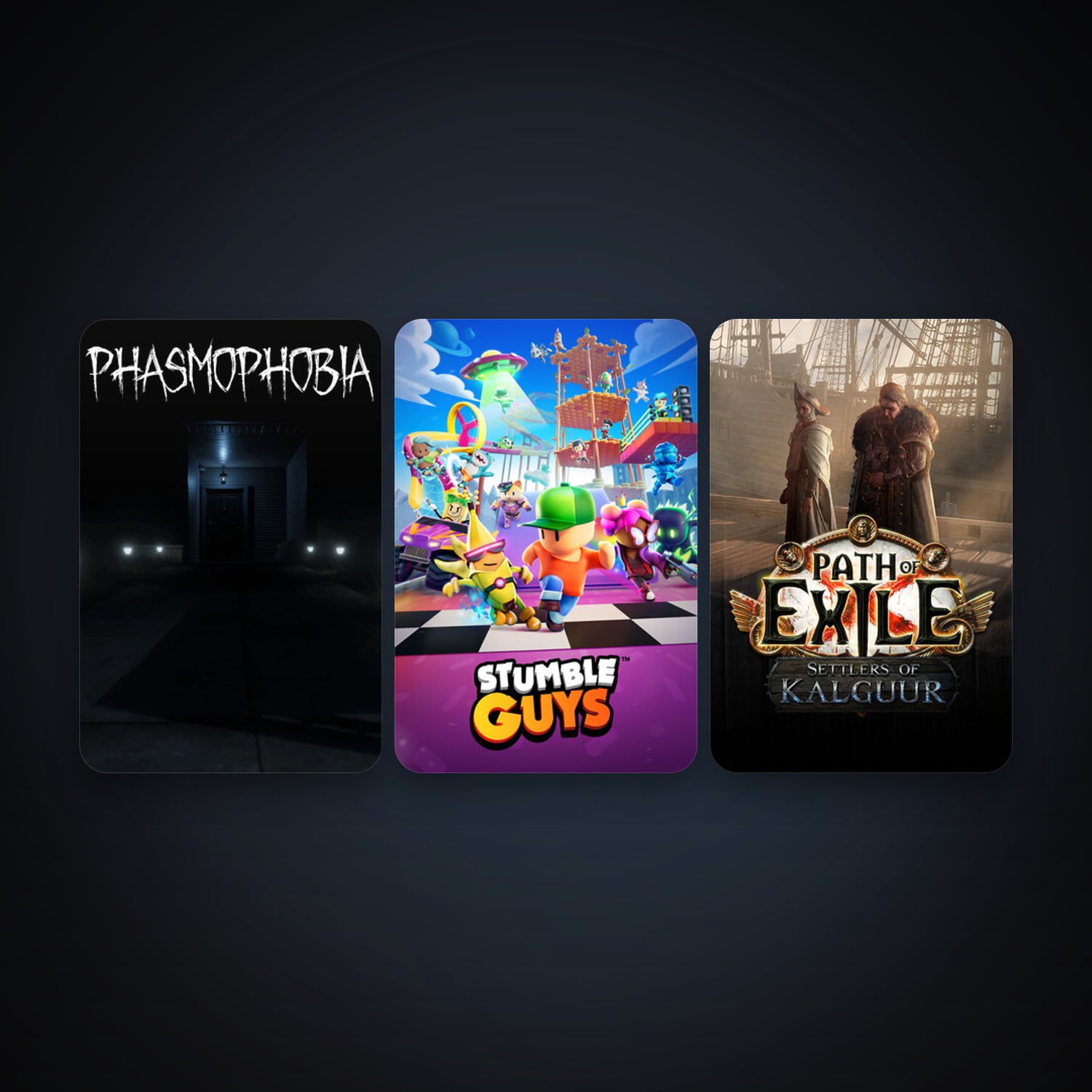 Path of Exile + Phasmophobia, 12 games, clean — HabibiAccounts