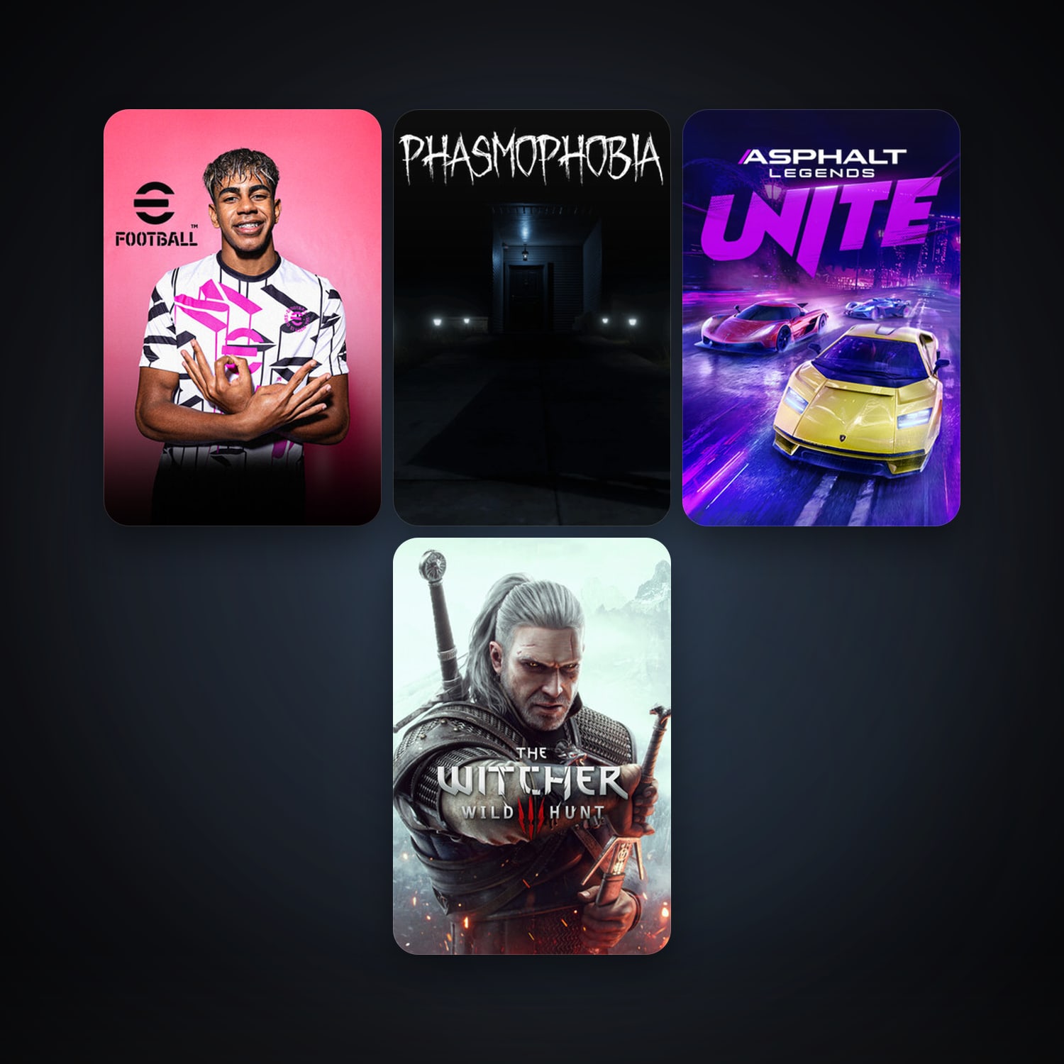 The Witcher 3: Wild Hunt + Phasmophobia, 7 games, clean — HabibiAccounts