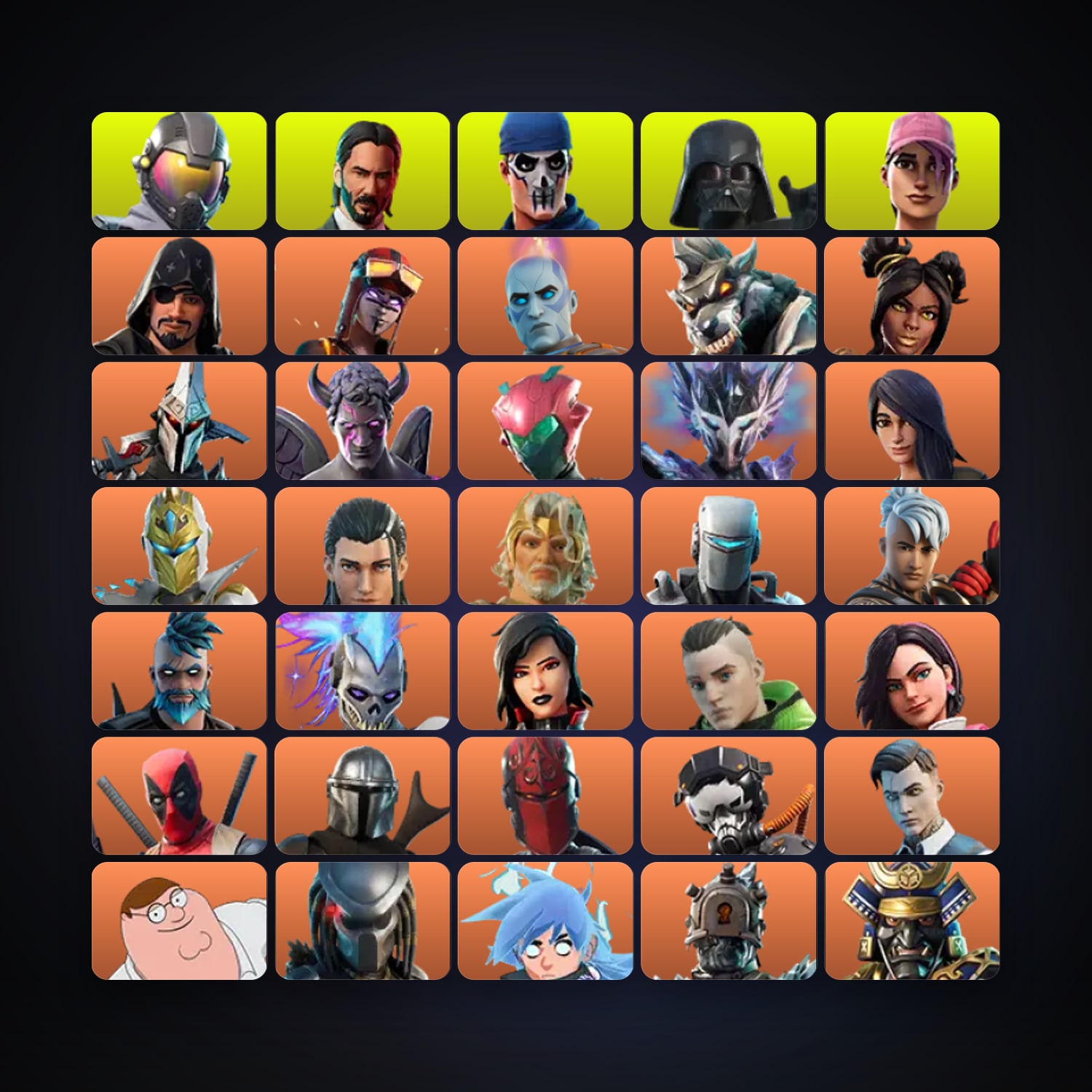 هالحساب فورتنايت Blackheart وBlaze، اللوكر مليان 376 سكن، 9.4K فيبوكس، لفل 5401، 971 فوز — HabibiAccounts