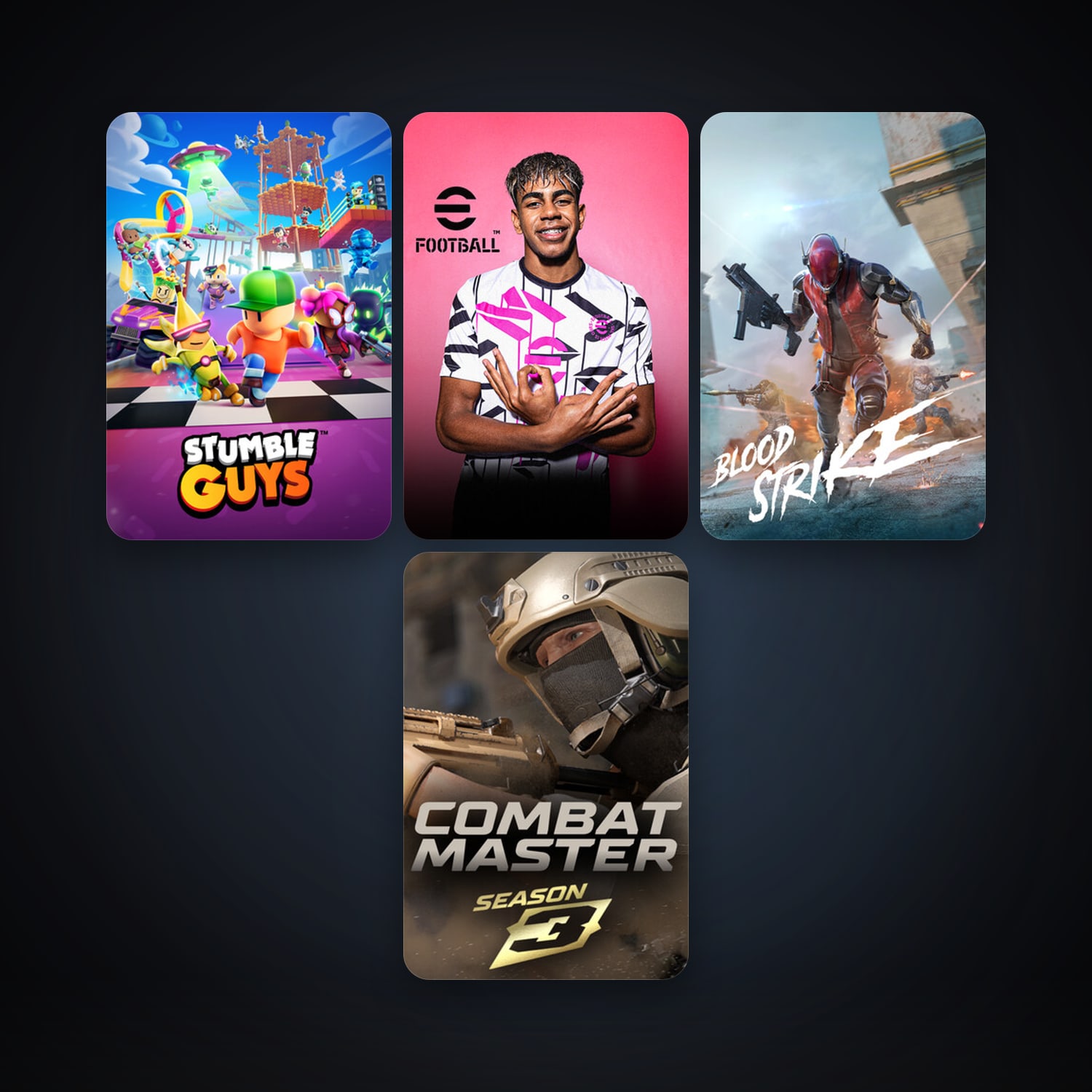 eFootball 2024 + Stumble Guys, 9 games, clean — HabibiAccounts
