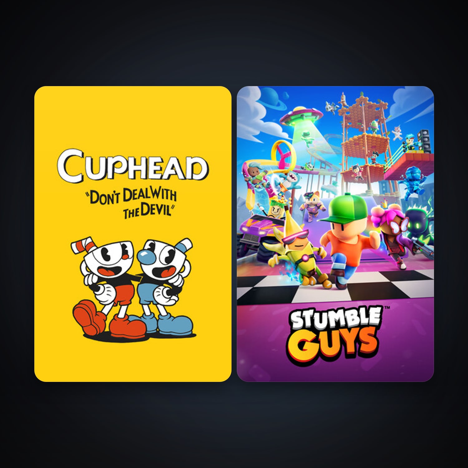 Cuphead + Stumble Guys, 2 games, clean — HabibiAccounts