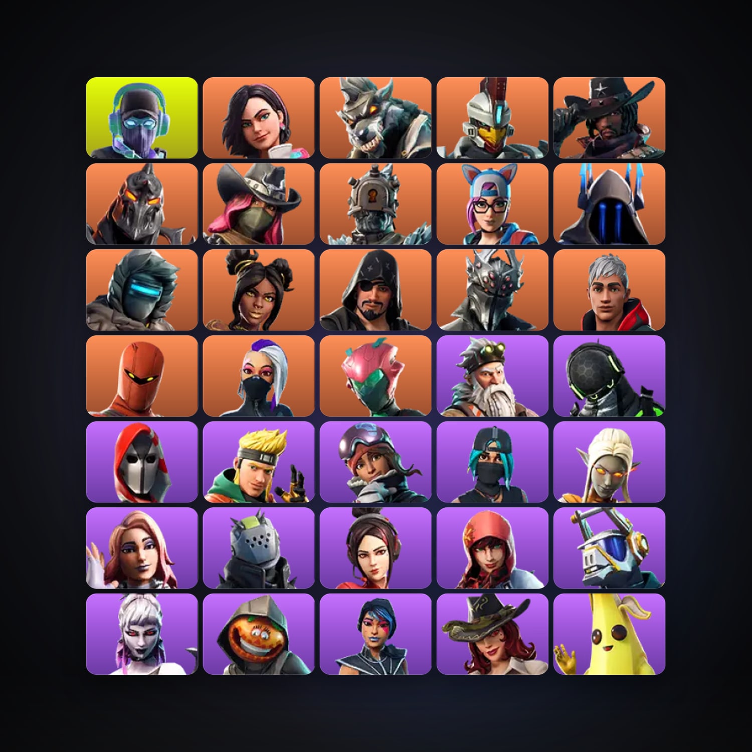 Fortnite locker — 46 skins — 100 V-Bucks — lvl 566 — HabibiAccounts