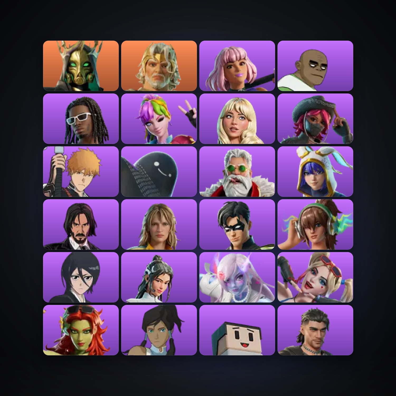 Fortnite locker — 103 skins — 1.8K V-Bucks — lvl 1043 — HabibiAccounts