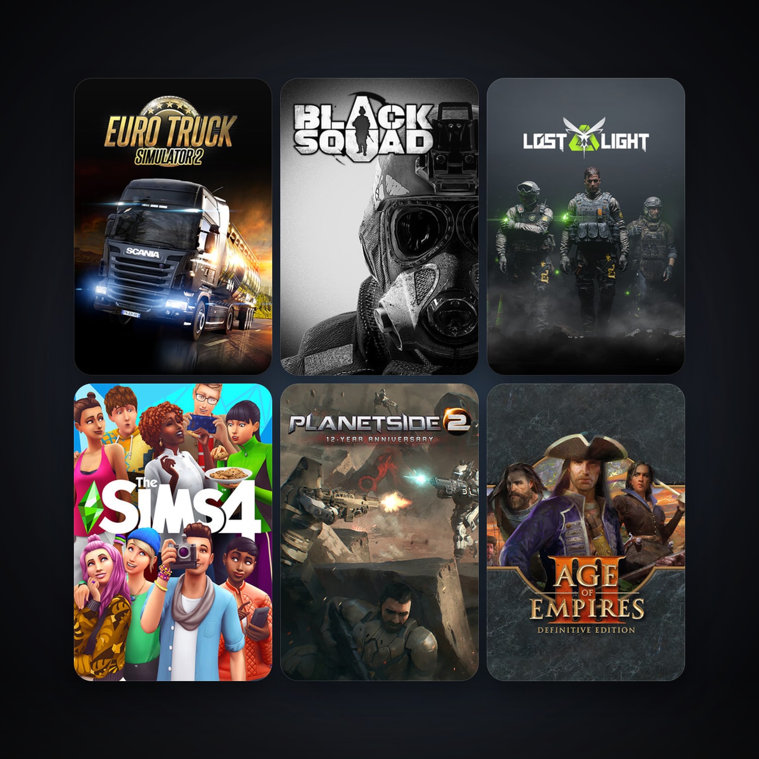 PlanetSide 2 + Euro Truck Simulator 2, 24 games, clean — HabibiAccounts