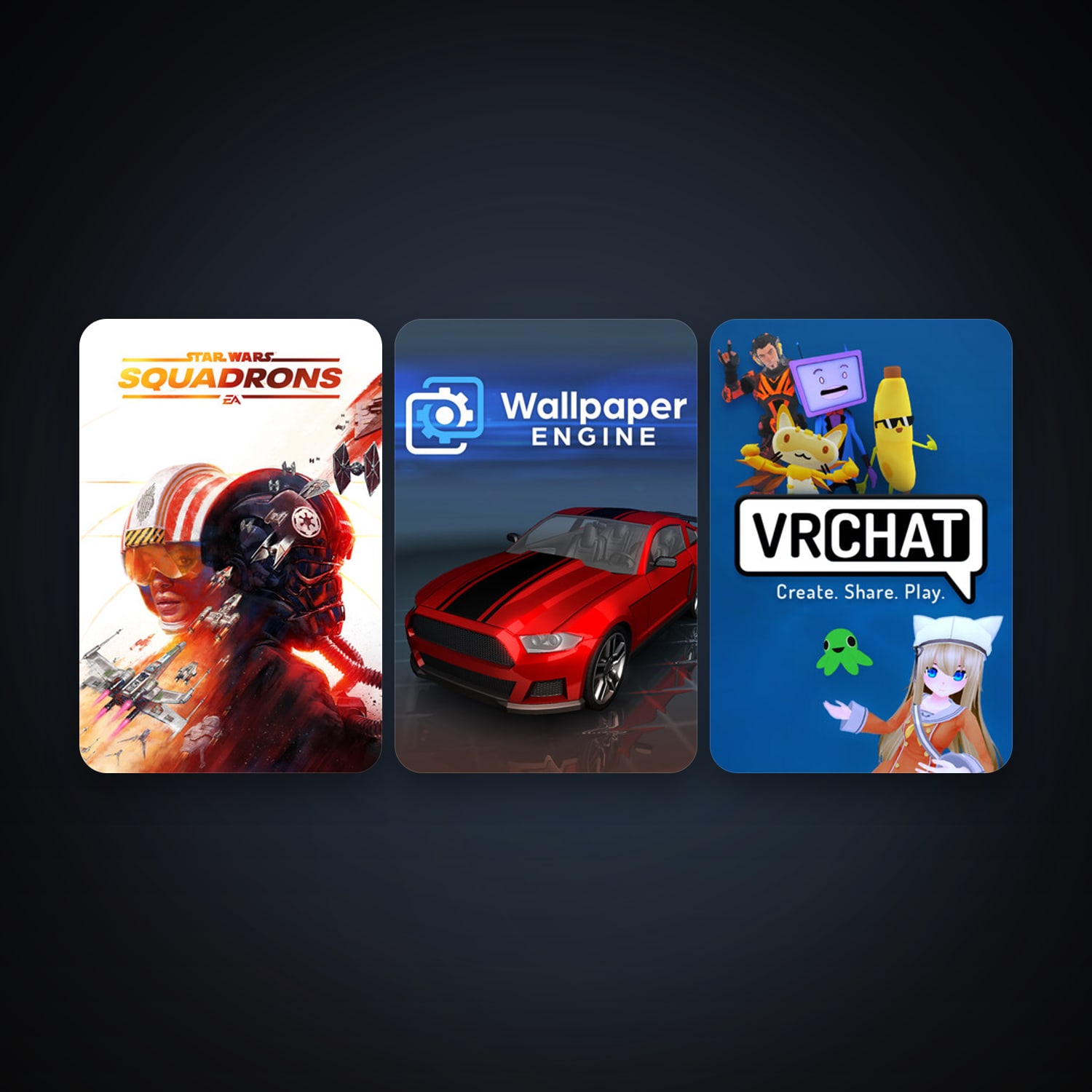 Wallpaper Engine + VRChat, 3 games, clean — HabibiAccounts