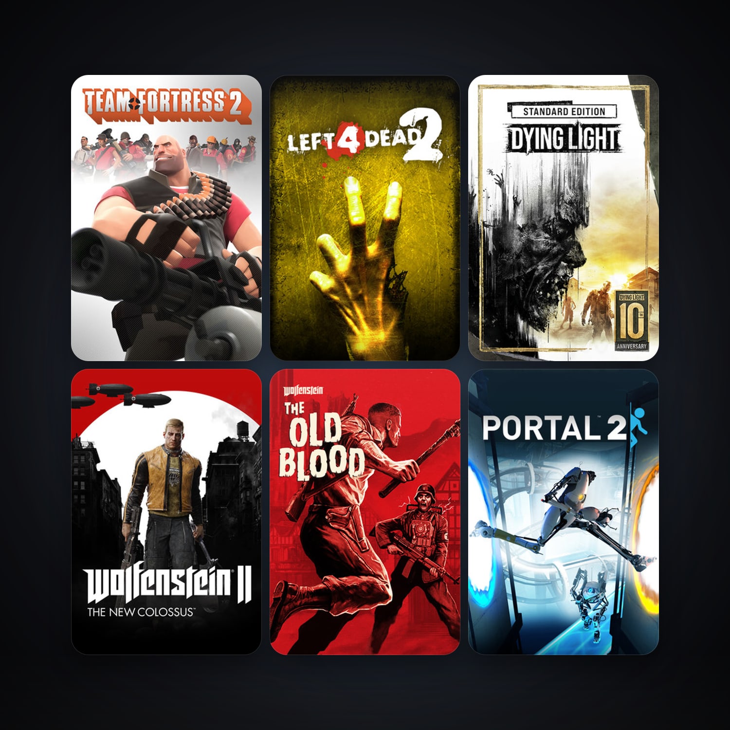 Team Fortress 2 + Left 4 Dead 2, 35 games, Steam 10, clean — HabibiAccounts
