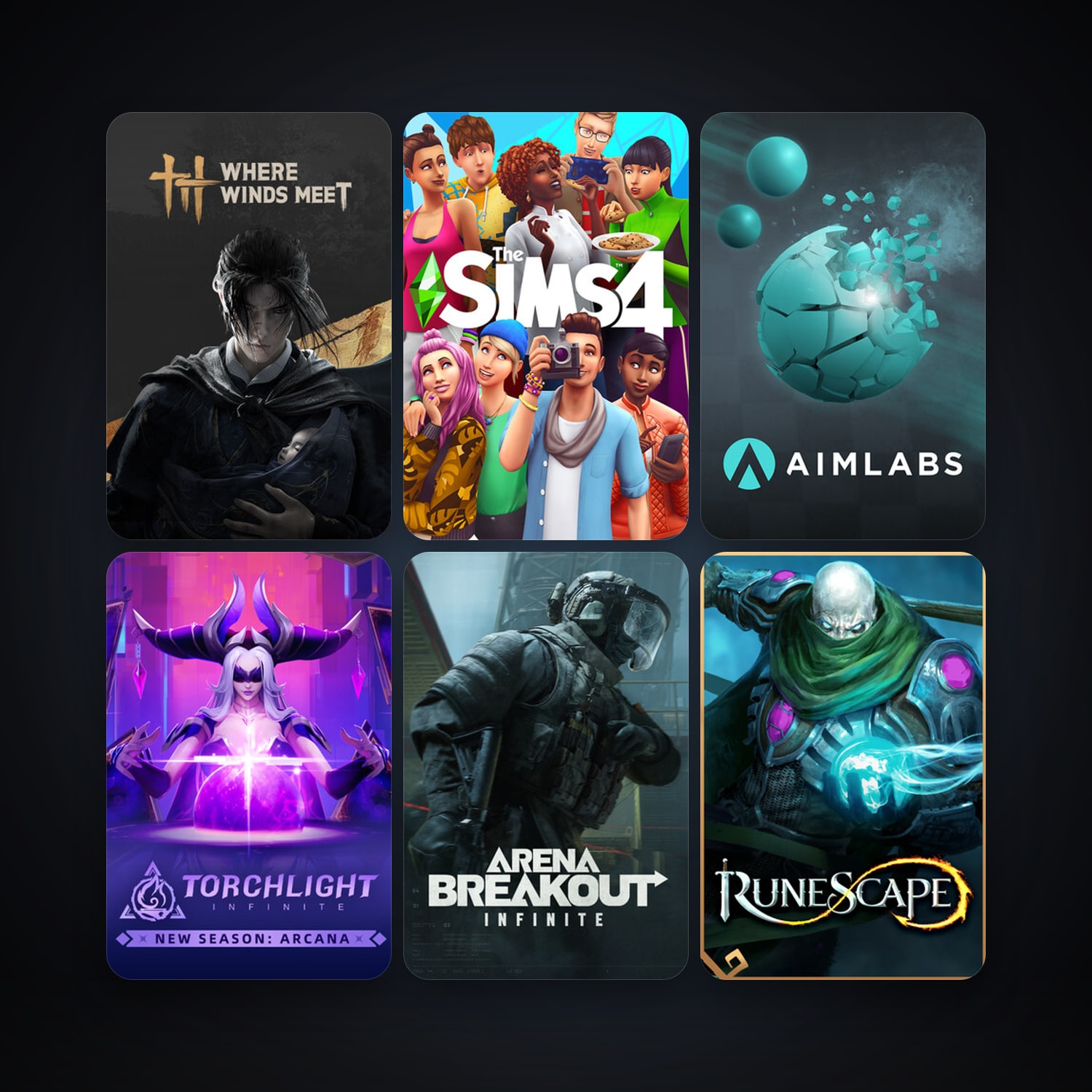 Aimlabs + The Sims 4, 12 games, clean — HabibiAccounts