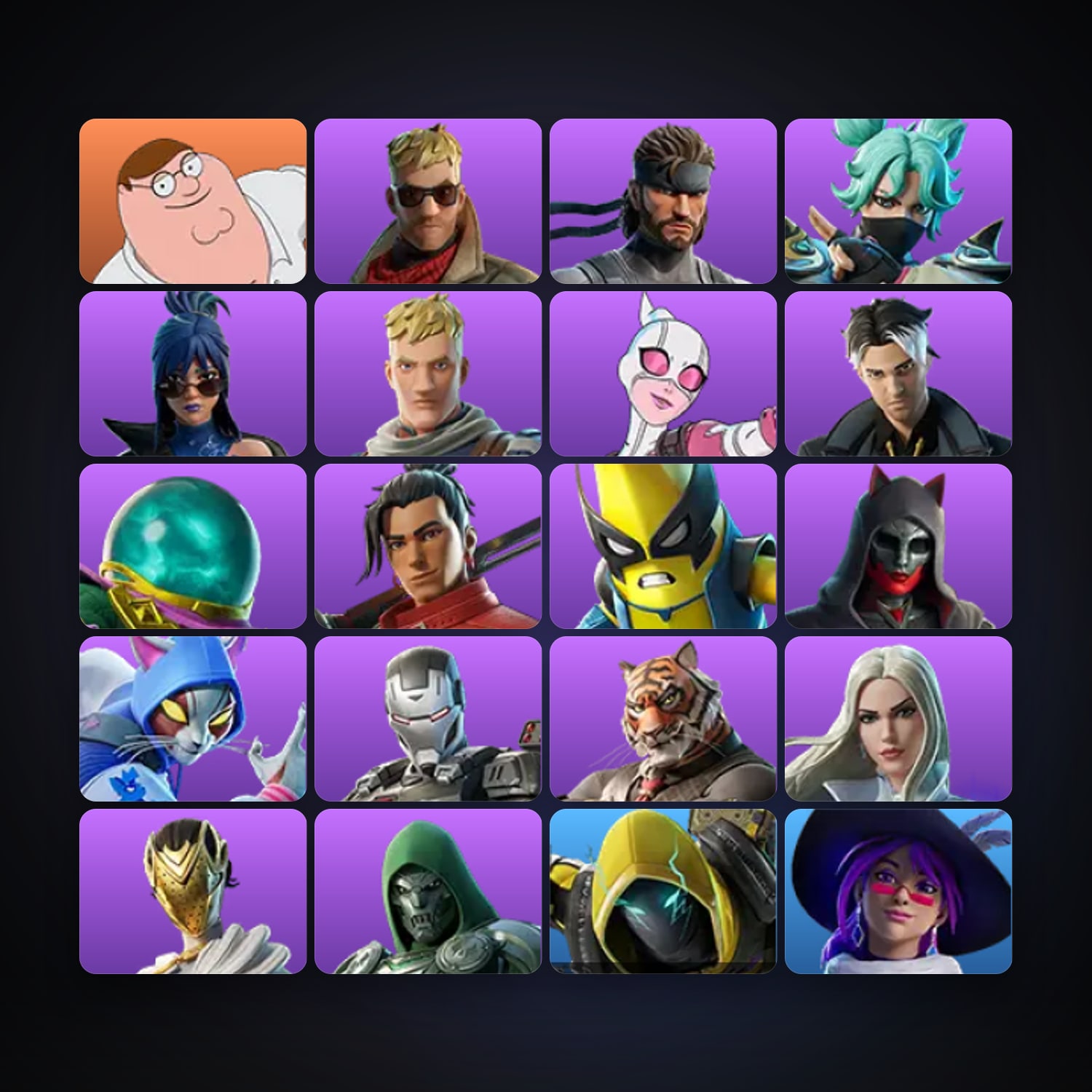 Peter Griffin — Vengeance Jones — 21 skins — 50 V-Bucks — lvl 339 — HabibiAccounts