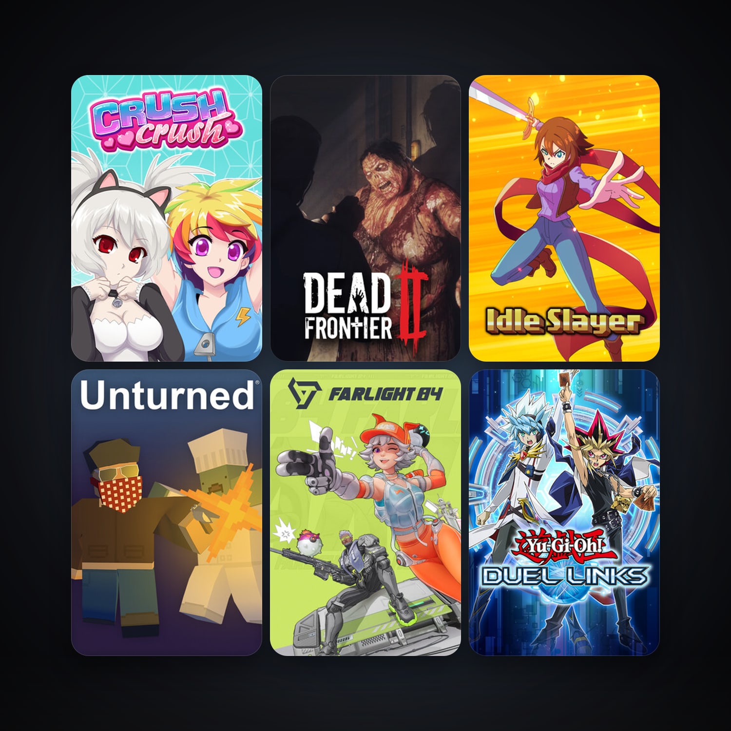 Unturned + Crush Crush, 95 games, clean — HabibiAccounts