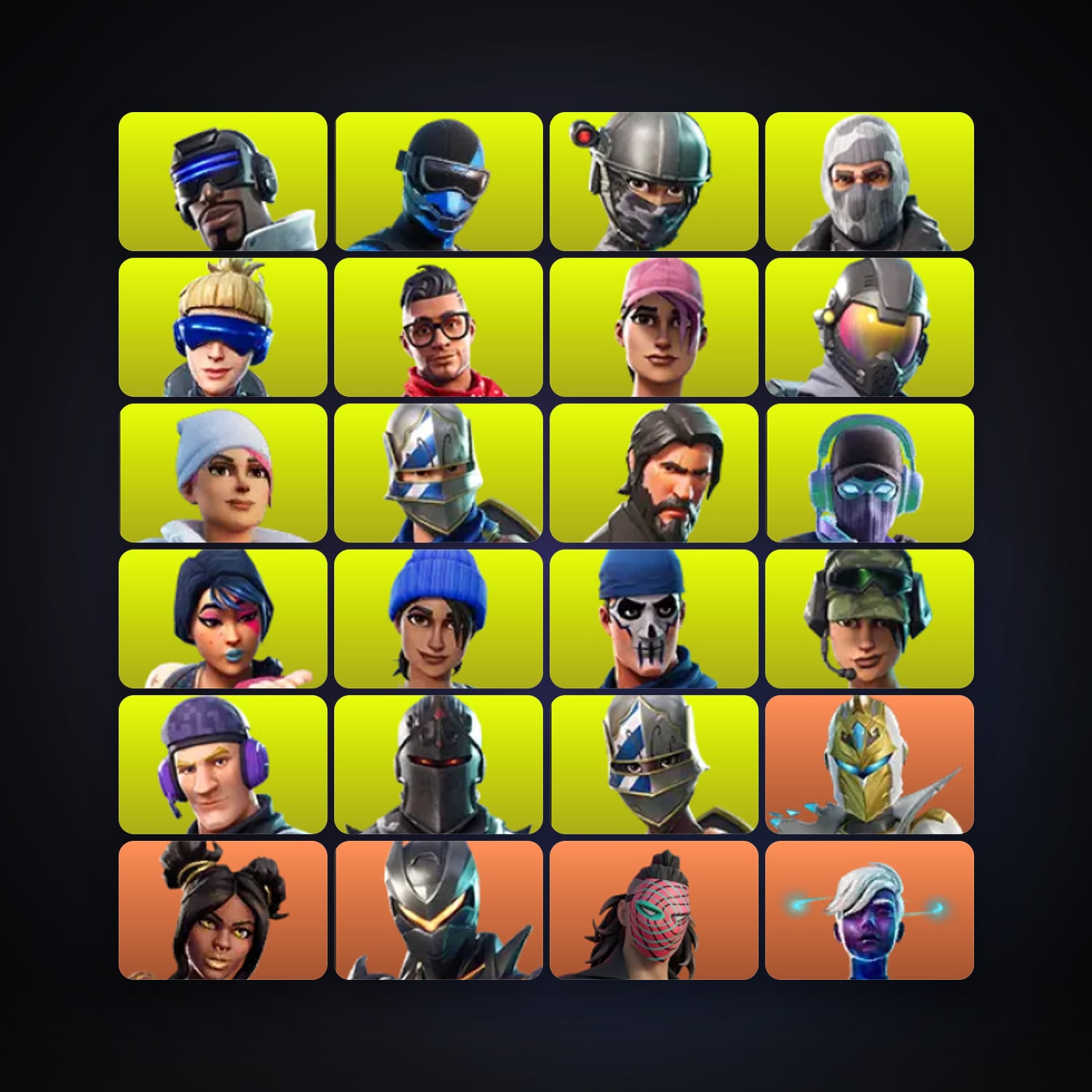 هالحساب فورتنايت، اللوكر مليان 309 سكن، 250 فيبوكس، لفل 3552، 522 فوز — HabibiAccounts