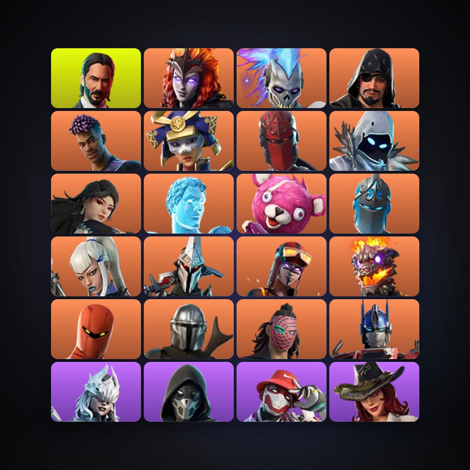 Fortnite locker — 356 skins — 4.2K V-Bucks — lvl 3079 — HabibiAccounts
