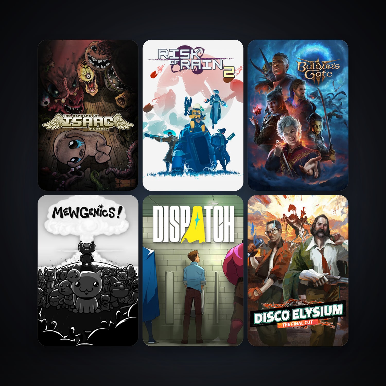 The Binding of Isaac: Rebirth + Risk of Rain 2, 9 games, clean — HabibiAccounts