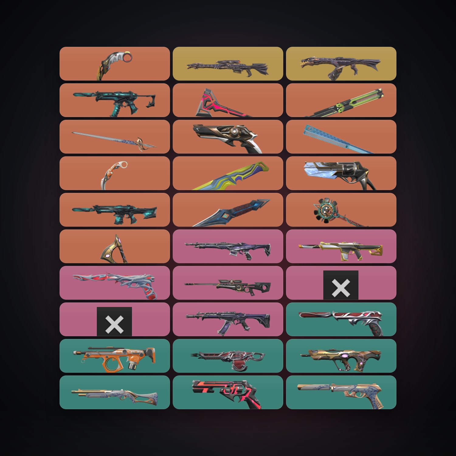 NA Bronze 2 locker — 10 knives, 109 skins, lvl 260 — HabibiAccounts