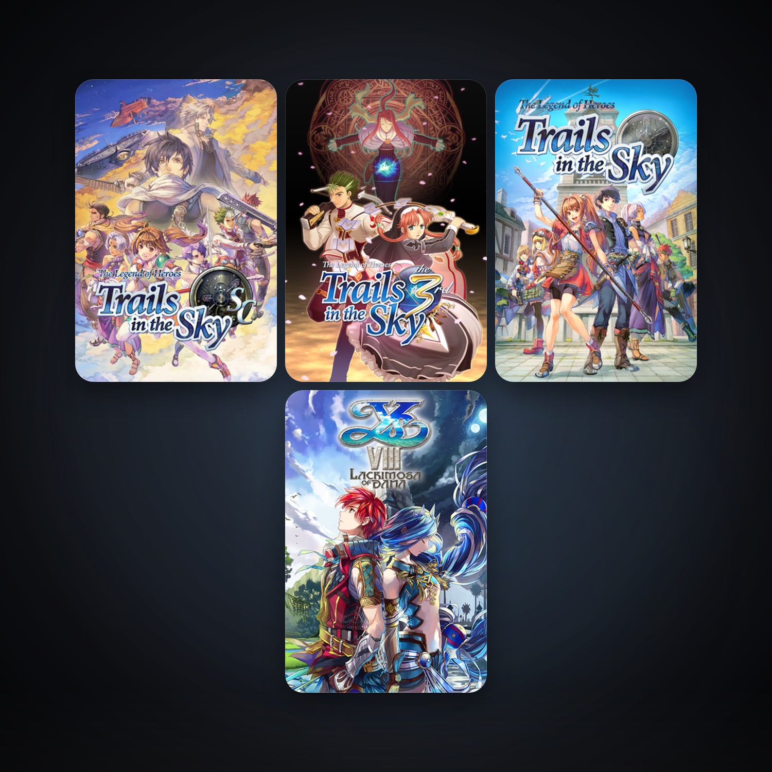 The Legend of Heroes: Trails in the Sky + The Legend of Heroes: Trails in the Sky SC, 5 games, clean — HabibiAccounts