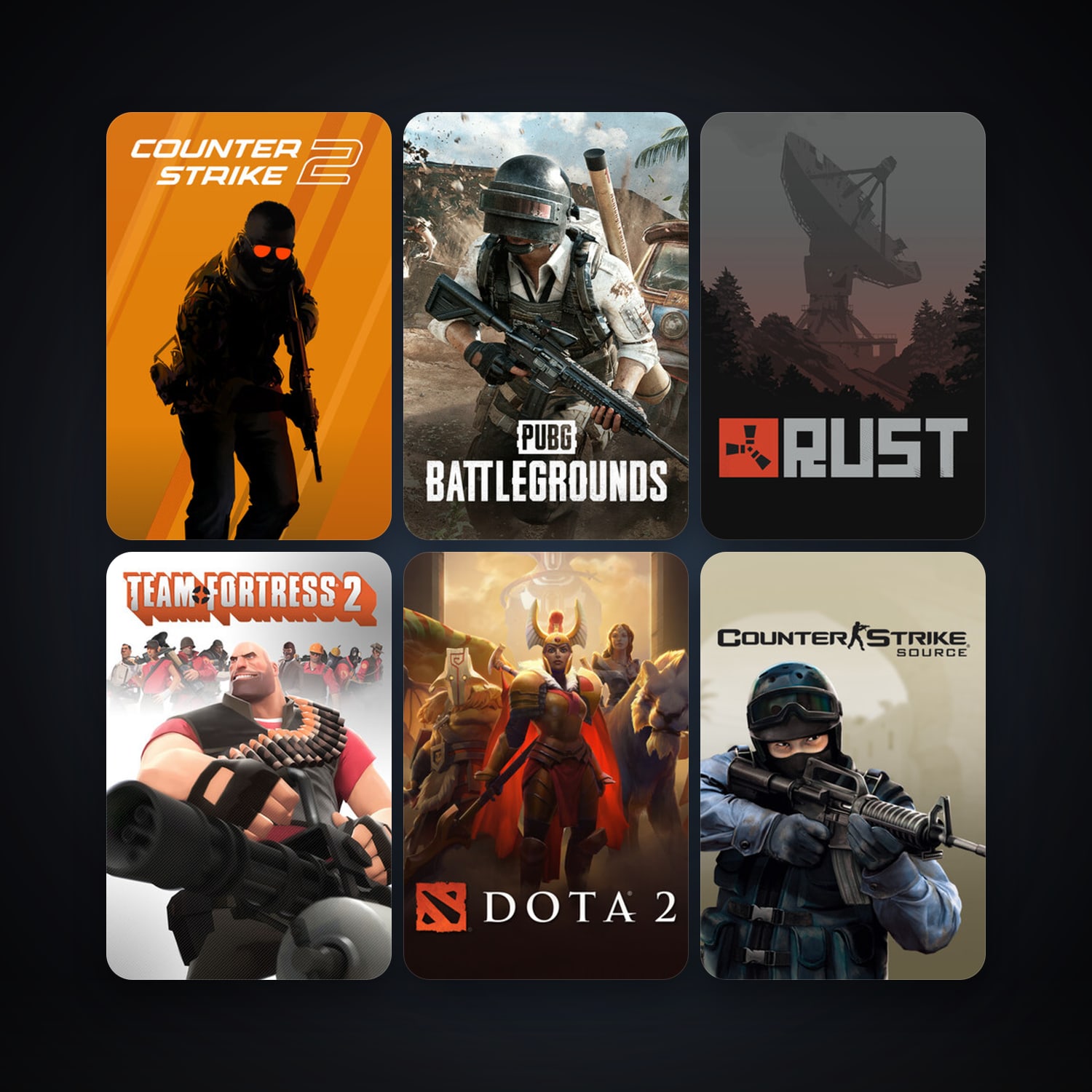 Counter-Strike: Source + Team Fortress 2, 116 games, Steam 12, clean — HabibiAccounts