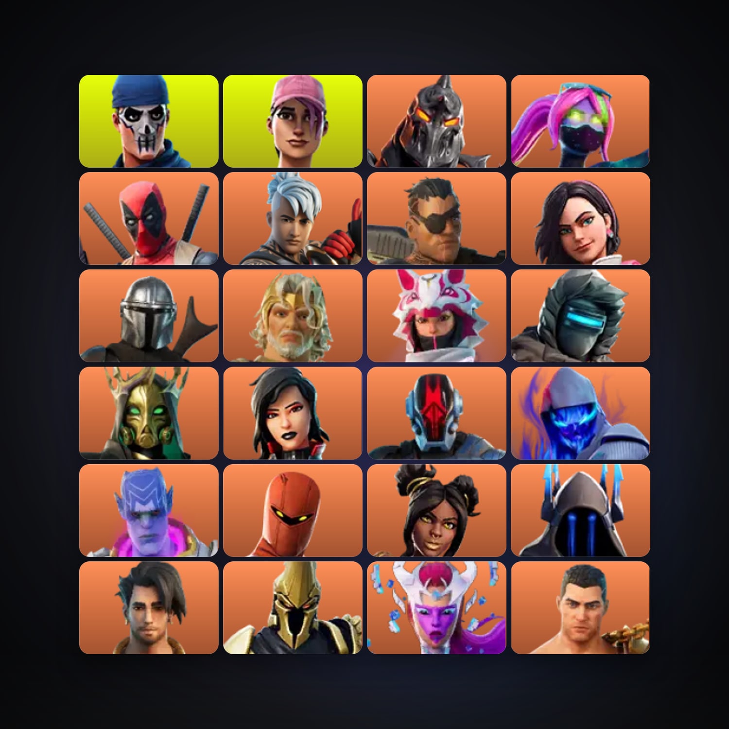 Fortnite locker — 258 skins — 200 V-Bucks — lvl 4039 — HabibiAccounts