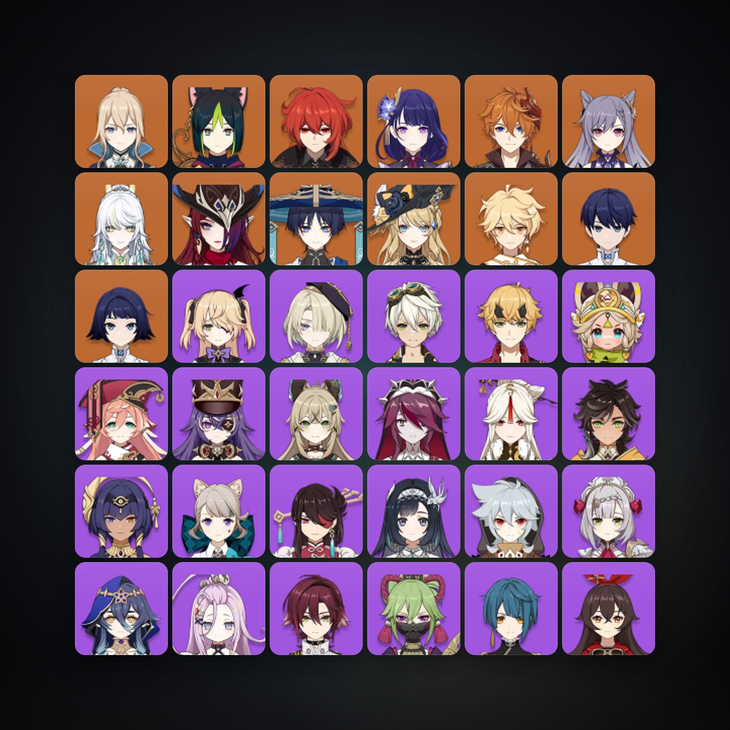 جينشن إمباكت | AR 56 | 56 شخصية | 10× 5★ — HabibiAccounts